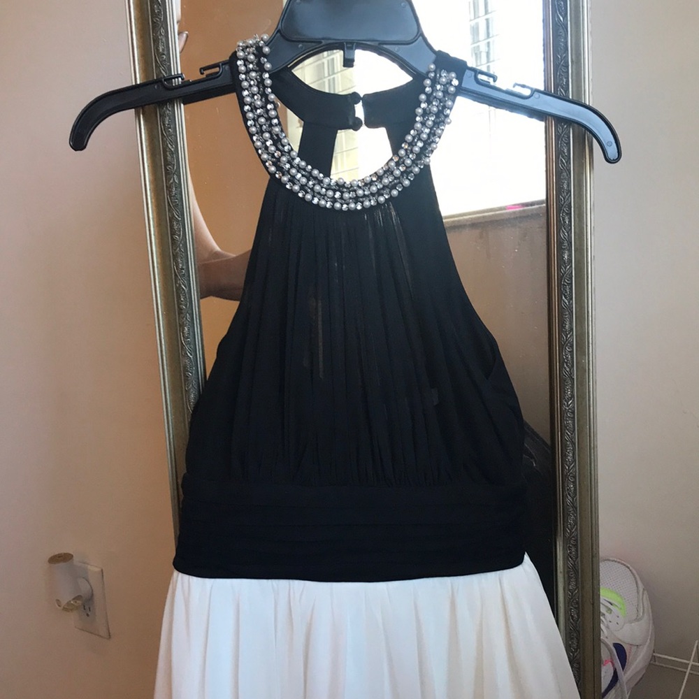 Formal Dress. Black and white.